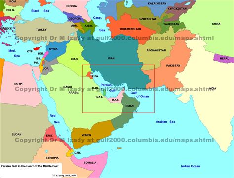 Middle East Maps The Gulf Project Sipa Columbia University