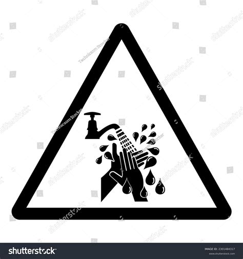 Please Wash Your Hand Symbol Signvector Royalty Free Stock Vector