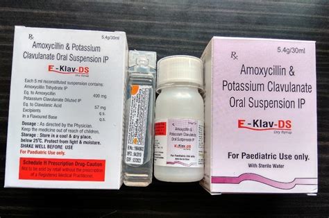 Effective Syrup Amoxicillin And Potassium Clavulanate Oral Suspension Ip For Clinical At Rs 115