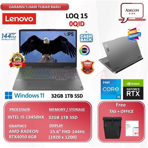 Jual Lenovo Loq I Hx Rtx Gb Gb Tb Ssd W Ohs