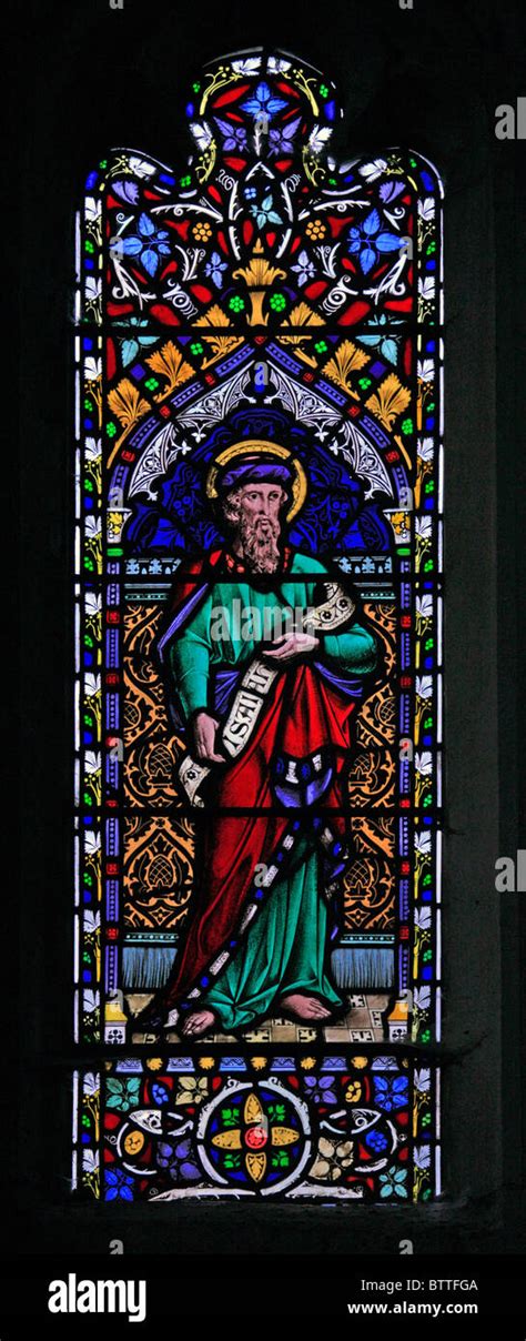 A Stained Glass Window Of 1860 By Alexander Gibbs Depicting Old