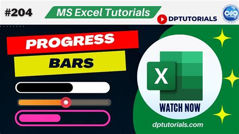 How To Create Progress Bars In Ms Excel Youtube