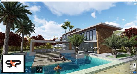 Villa C Sketchup Dwg Lumion Render Picture D Model Cgtrader