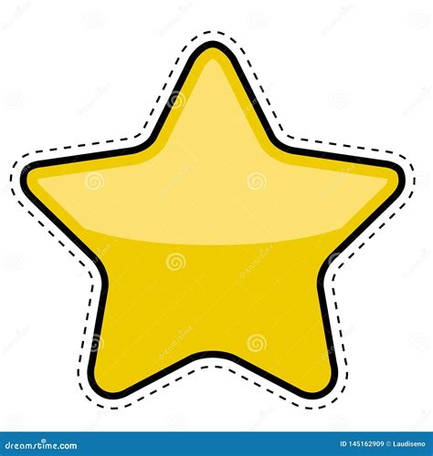 Isolated Star Dotted Sticker Stock Vector Illustration Of Dotted