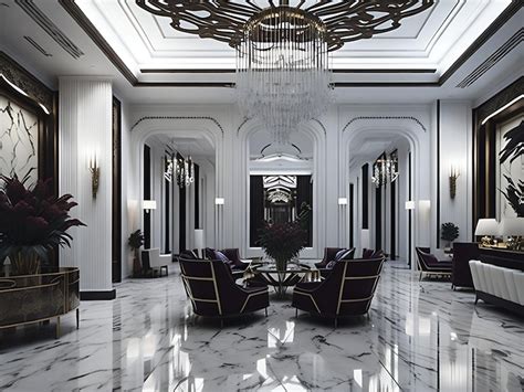 Premium AI Image | Interior design of a luxury hotel lobby area Ai ...