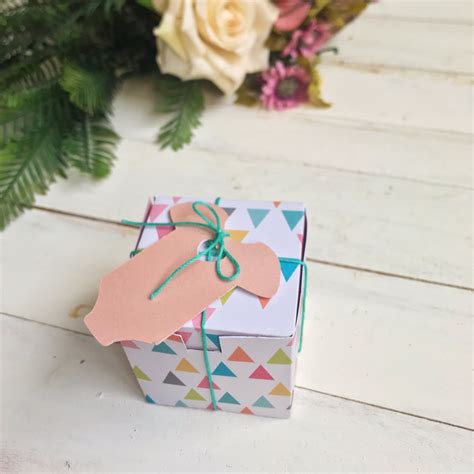 Cube Party Favor Box Template Svg Wedding Favor Box Svg Favor Box