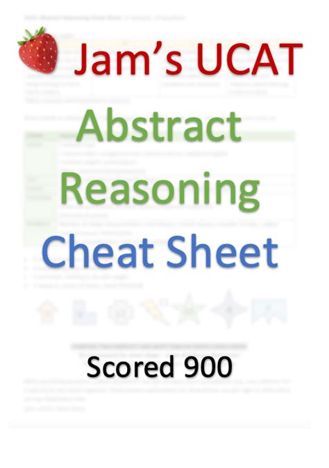 Jam S Ucat Abstract Reasoning Cheat Sheet Teaching Resources