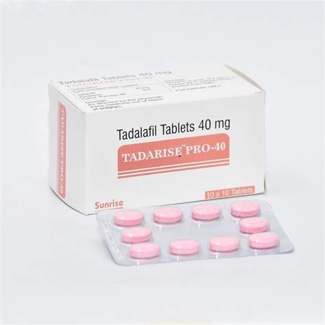 Tadarise Pro 40 Mg Tadalafil Tablets At Rs 100 Stripe Erectile