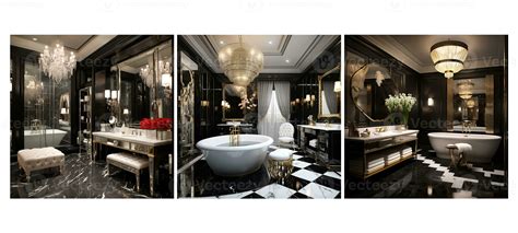 decor hollywood glam bathroom interior design ai generated 28080612 ...