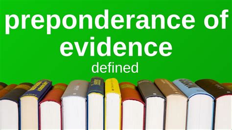 Burden Of Proof Preponderance Of Evidence