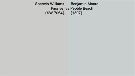 Sherwin Williams Passive Sw 7064 Vs Benjamin Moore Pebble Beach 1597