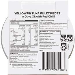 Woolworths Yellowfin Tuna Olive Oil With Red Chilli G Woolworths