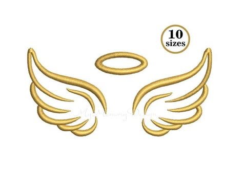 Angel Wings Embroidery Designs Machine Embroidery Design Instant