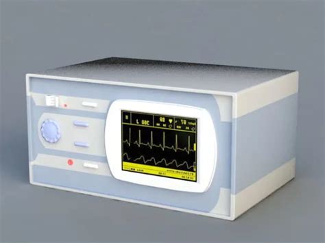 Hospital Equipment Surgical Heart Monitor Free 3d Model Max Vray