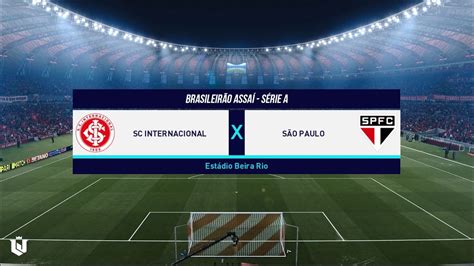 Internacional Vs Sao Paulo Serie A De Brasil Gameplay Pes 2021 YouTube