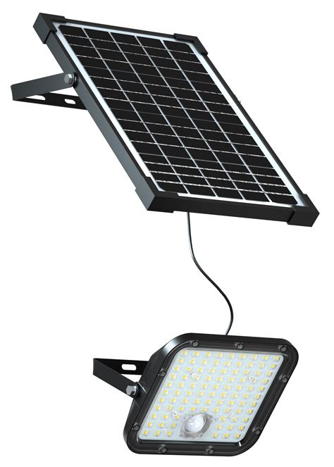 Cube Projecteur Noir Led W Avec Panneau Solaire D Port Xeta