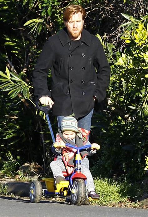 Exclusive… Ewan McGregor Takes Son Anouk Out For A Walk | Celeb Baby Laundry