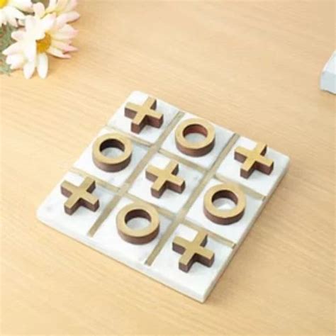 White N Gold Lush Quotient Marble Xo Game Decor For Home At Rs 1095