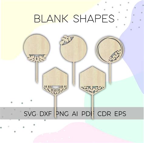 Blank Cake Topper Shape Boho Birthday Topper Svg Svg Files For Cricut