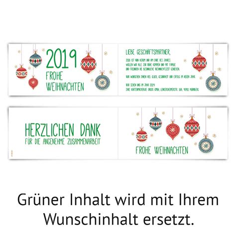 Firmen Weihnachtskarten Christbaumkugeln