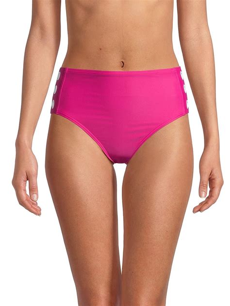 Dkny Orchid Grommet Trim High Waist Bikini Swim Bottom Us X Large Walmart