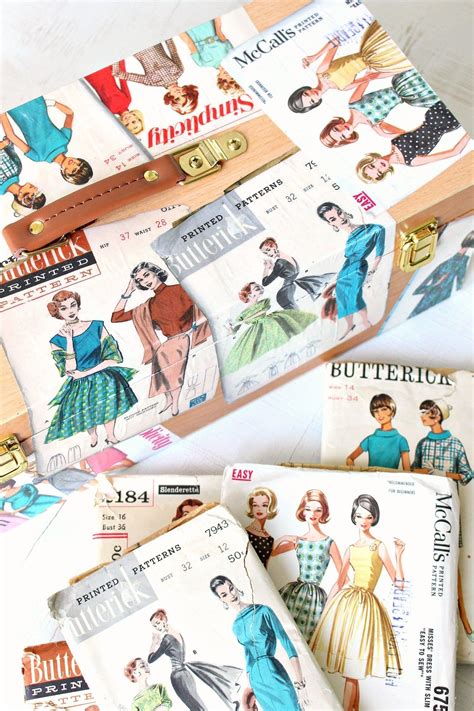 What To Do With Vintage Patterns Diy Sewing Box Decoupage Dans Le