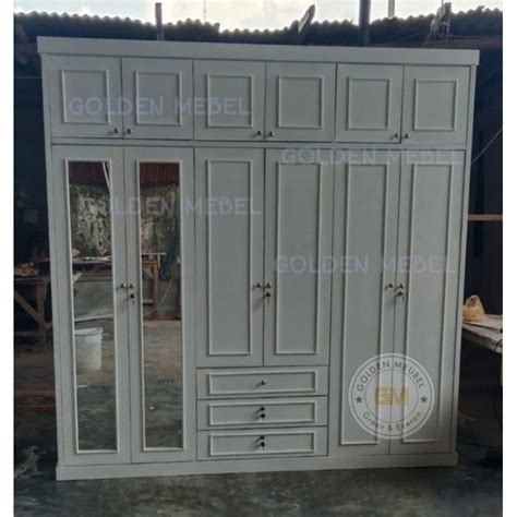 Jual Lemari Pakaian Pintu Tingkat Full Kayu Padu Shopee Indonesia