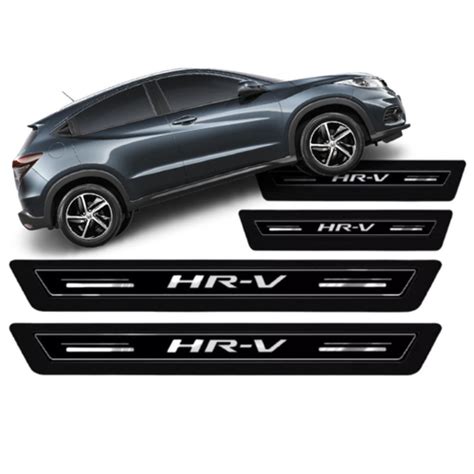 Jogo Soleira Resina Proteção Premium Preto Black Honda Hr v Hrv no Shoptime