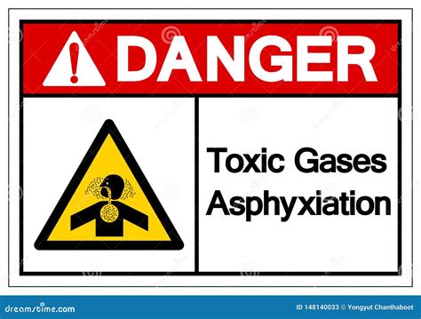 Signe De Symbole D Asphyxie De Gaz De Toxique De Danger Illustration