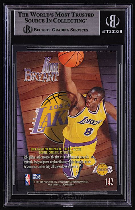 Kobe Bryant 1996 97 Z Force 142 RC BGS 8 Pristine Auction