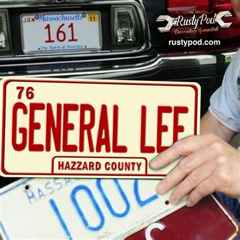 Hazzard County General Lee Muscle Car Hot Rod License Plate 10121