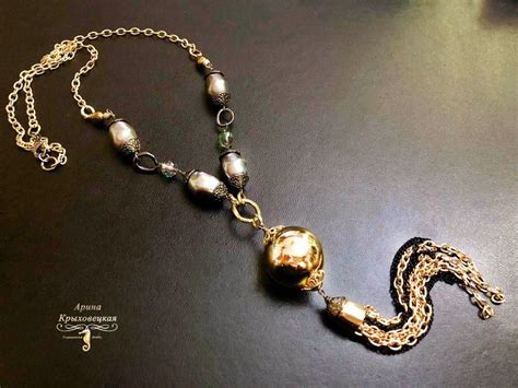 колье - цепочка с кистью | Gold bracelet, Silver bracelet, Silver