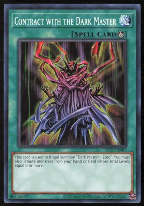 2020 Yu Gi Oh Dark Crisis 25th Anniversary Edition Contract With The Dark Master Dcr En87