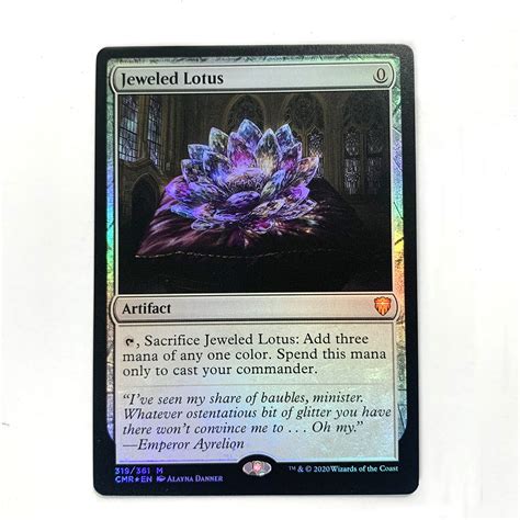 Jeweled Lotus Commander Legends Cmr Foil German Black Core Mtg Magic