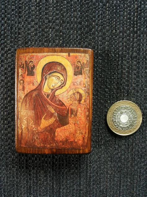 Mother of God, Romanian Orthodox Icon, Mounted on Reclaimed Wood. - Etsy