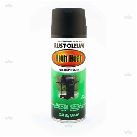 Aerosol Rust Oleum Alta Temperatura Negro Mate 340grs — Pintelux