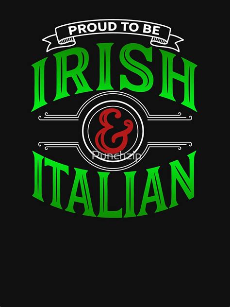 "Proud Irish Italian Heritage Vintage Design" Women's Fitted V-Neck T ...