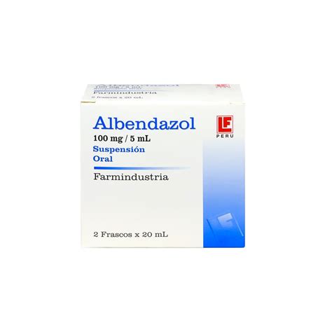 ALBENDAZOL 100 MG SUSPENSIÓN ORAL CAJA X 2 UNID Boticas Maxfarma