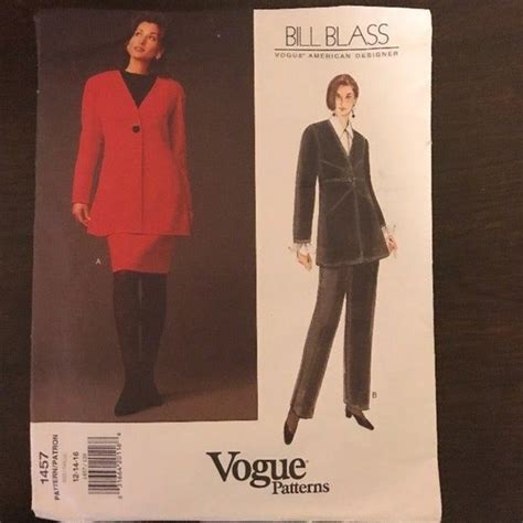 Vogue Office Vogue Bill Blass Sewing Pattern 457 Size 121416 Jacket Skirt Pants Poshmark