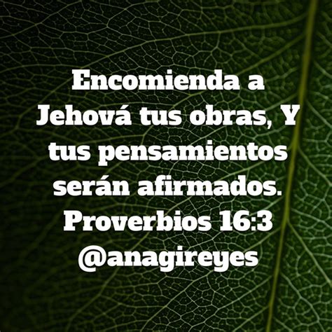 Proverbios 163 Biblia Reina Valera 1960 Rvr1960 Bible