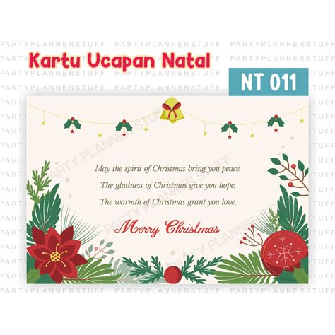 Jual Kartu Ucapan Hampers Natal Merry Christmas Card Kartu Parcel Natal