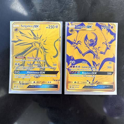 Mavin Solgaleo Gx Sm A Lunala Gx Sm A Pokemon Card Gold