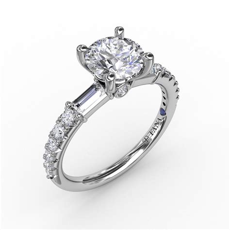 Contemporary Diamond Solitaire Engagement Ring With Baguettes Artofit