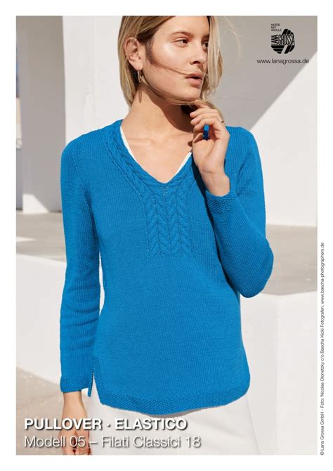 Lana Grossa Strickanleitung Gratis Pullover Elastico Woolanda