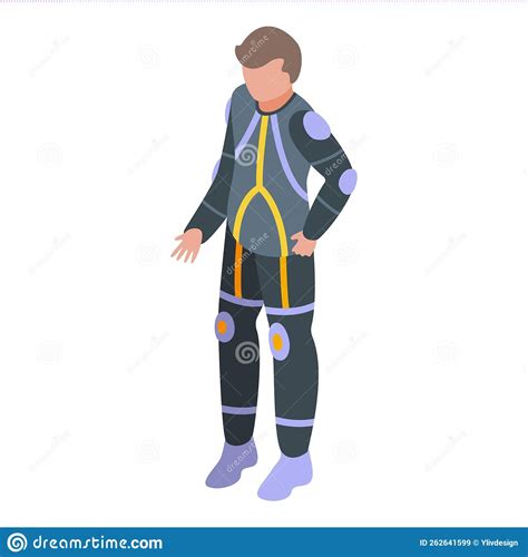 Race Man Icon Isometric Vector Biker Uniform Stock Vector