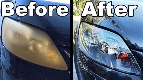 How To Clean And Restore Headlights Faded Headlight Restoration Youtube