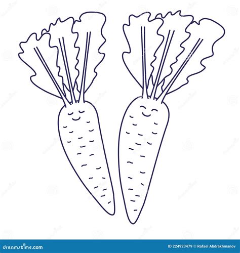 Carrot Outline Vector Icon. Hand Drawn Sketch Food Illustration in ...