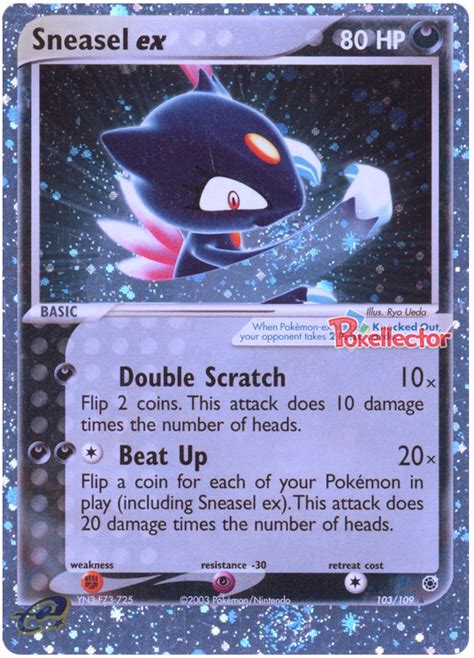 Sneasel EX 103 EX Ruby Sapphire Pokémon karty