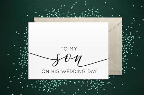 To My Son On His Wedding Day Card Card From Mother Of The Etsy