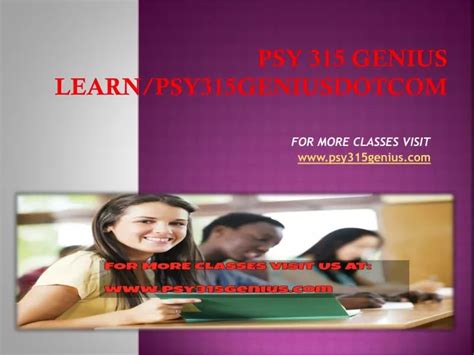 PPT Psy 315 Genius Learn Psy315geniusdotcom PowerPoint Presentation